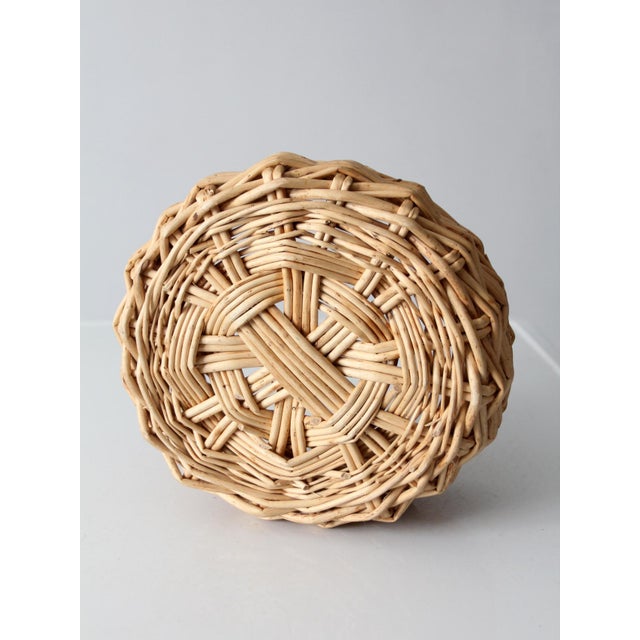 Vintage Wicker Gathering Basket For Sale - Image 10 of 12