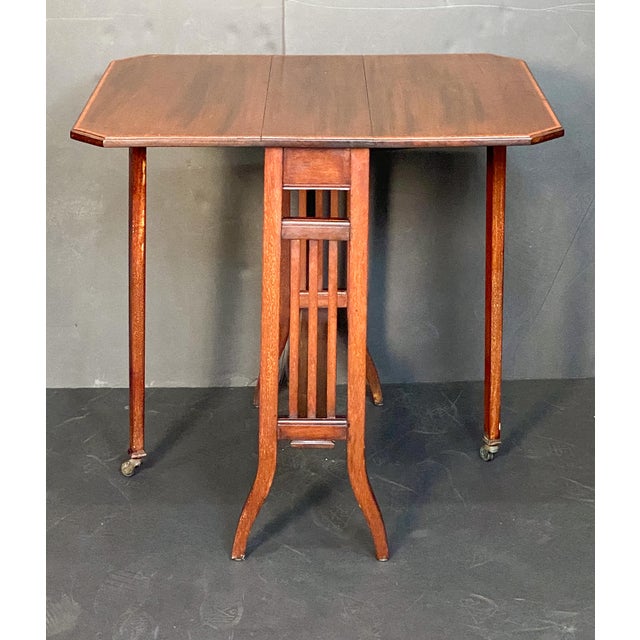 English Drop-Leaf Sutherland Table of Mahogany Attributed to Spillman & Co. For Sale - Image 4 of 9