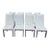 Set of 6 Custom White Leather Parsons Dining Chairs Attributed to Design Institute of America For Sale