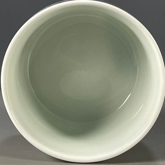 Vintage Qing Famille Rose Porcelain Teacup – Phoenix in Flight Motif, Qianlong Mark For Sale In Los Angeles - Image 6 of 9