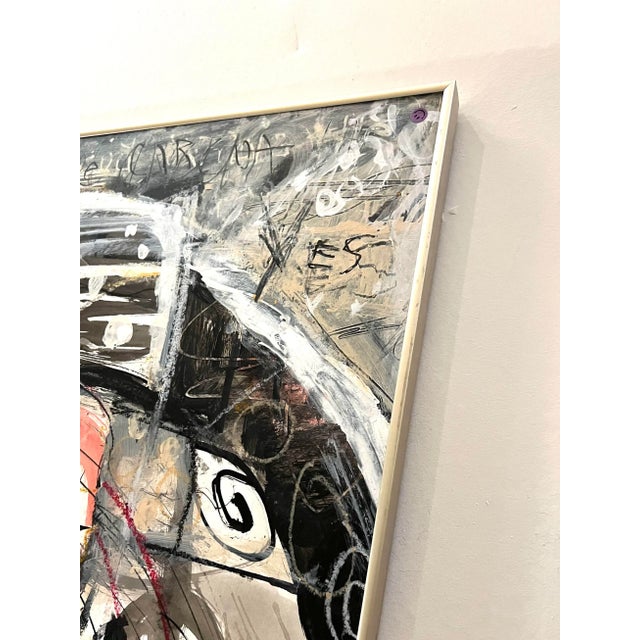 Contemporary Ellen Reinkraut “Link to the Circuit” Contemporary Abstract Mixed Media Painting, Framed For Sale - Image 3 of 6