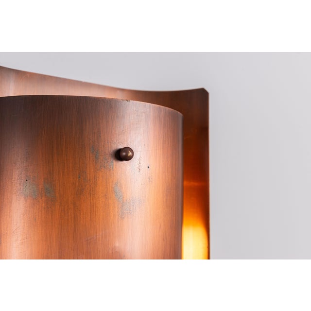 Red Danish Copper Wall Lamp, 1960s For Sale - Image 8 of 13