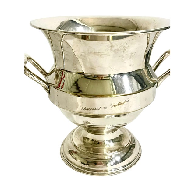 Vintage French Besserat De Bellefon Silver Plate Champagne Ice Bucket For Sale - Image 10 of 14