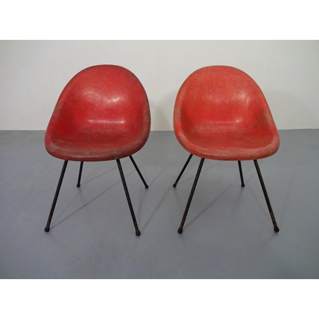 Mid-Century Modern French Fiberglass Side Chairs, 1960s, Set of 2 For Sale - Image 3 of 17