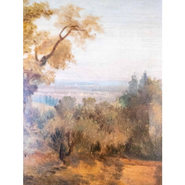 19th Century Continental French or Italian Plein Air Landscape Painting For Sale - Image 9 of 12