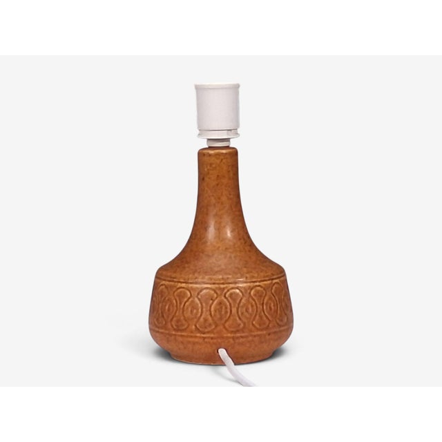 1960s Mid-Century Modern Søholm Stentøj, Table Lamp, Orange Stoneware For Sale - Image 9 of 10