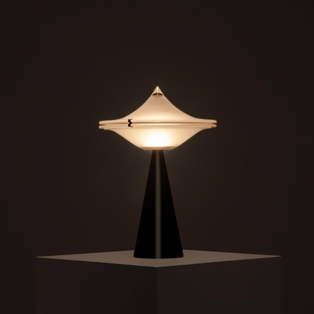 An unusual and sculptural “Alien” table lamp designed by Luciano Cesaro for Tre Ci Luce in Italy during the 1970s....