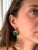 32Carat Natural Zambian Emerald Sugar Loaf Cabochon & Diamond/Drop Earrings 18KG For Sale - Image 13 of 18
