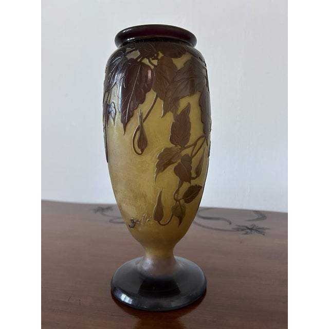 Ovoid-Shaped Glass Vase from Emile Gallé, 1890s For Sale - Image 4 of 18