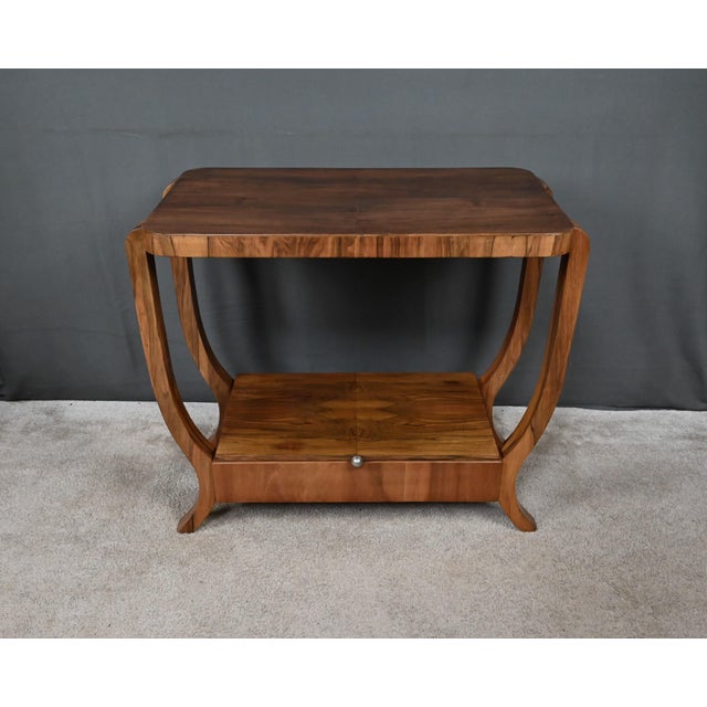 Art Deco Style Walnut Veneer Console Table, 20th Century For Sale - Image 6 of 15