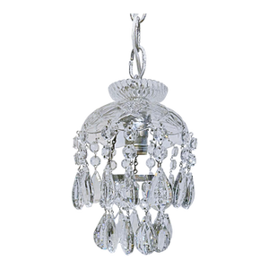 Vintage Layered Chandelier With Cut Glass Dish