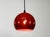 1960s Small Mid-Century Modern Red and Black Enameled Pendant Lamp, 1960s For Sale - Image 5 of 18