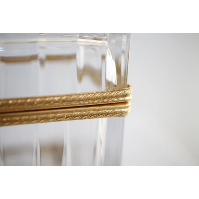 Mid-Century Fabergé Crested 24k Gold Crystal Clawfoot Baccarat Box, Signed by Tatiana Fabergé For Sale - Image 14 of 18