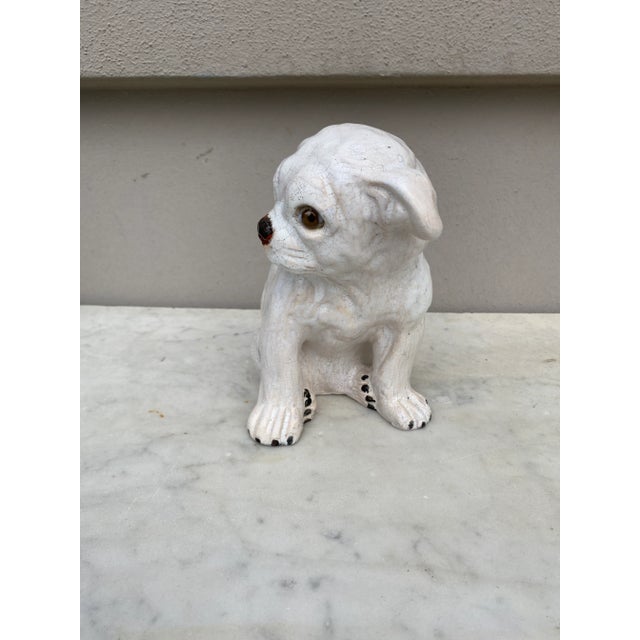 Terracotta bulldog from Bavent (Normandy), circa 1900.