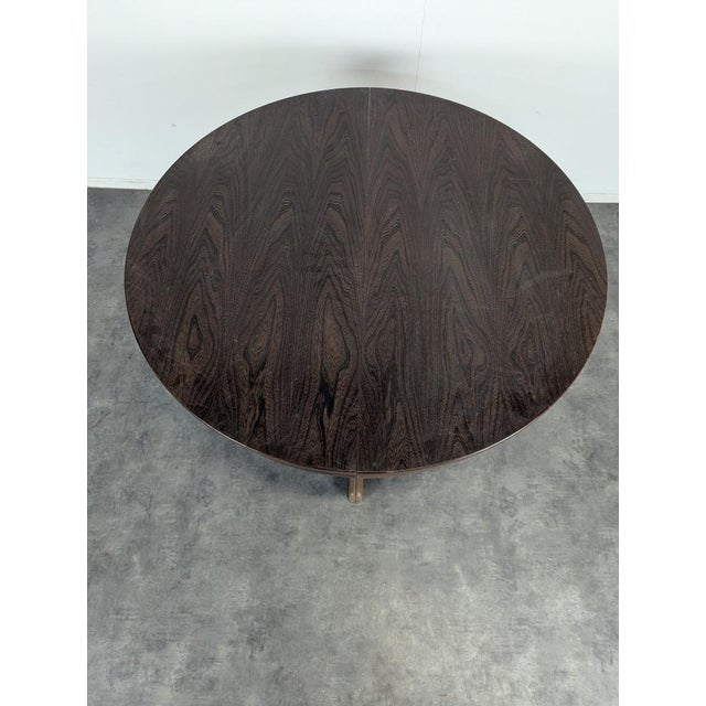 Round Teak Table with Extension For Sale - Image 3 of 11