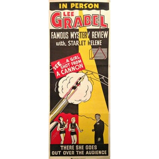 Vintage Original Lee Grabel Magician Poster For Sale