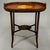Antique English Wood Tray Top Serving Table with Inlaid Conch Design A very useful piece of furniture that can be lifted...