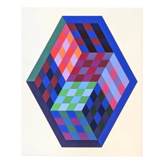 Victor Vasarely, Tridim, 1969, Silkscreen For Sale