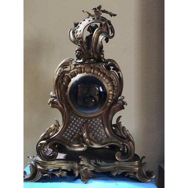 19th Century French Ormolu Mantel Clock For Sale - Image 5 of 10