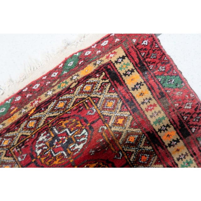 1960s, Handmade Vintage Afghan Ersari Mat 1.5' X 1.6' For Sale - Image 9 of 11