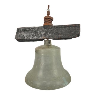 Reclaimed Antique Bronze Ship Bell For Sale