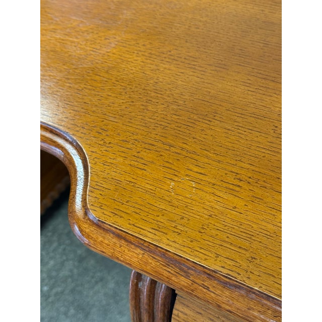 Lexington Victorian Manor Oak Vanity With Mirror For Sale - Image 9 of 10