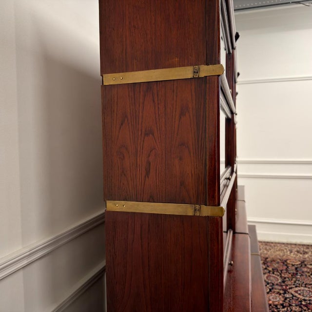 Classic English Bookcase in the style of Globe Wernicke, Set of 3 For Sale - Image 6 of 18