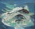 American Ocean Wave, Mid Century Modern Abstracted Seascape by Jon Blanchette For Sale - Image 3 of 5