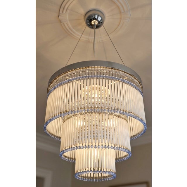 Art Deco Style Handcrafted Murano Glass Chandelier, Venice, 1962 For Sale - Image 9 of 12