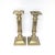 Metal Vintage Solid Heavy Brass Candlestick Holders - a Pair For Sale - Image 7 of 7