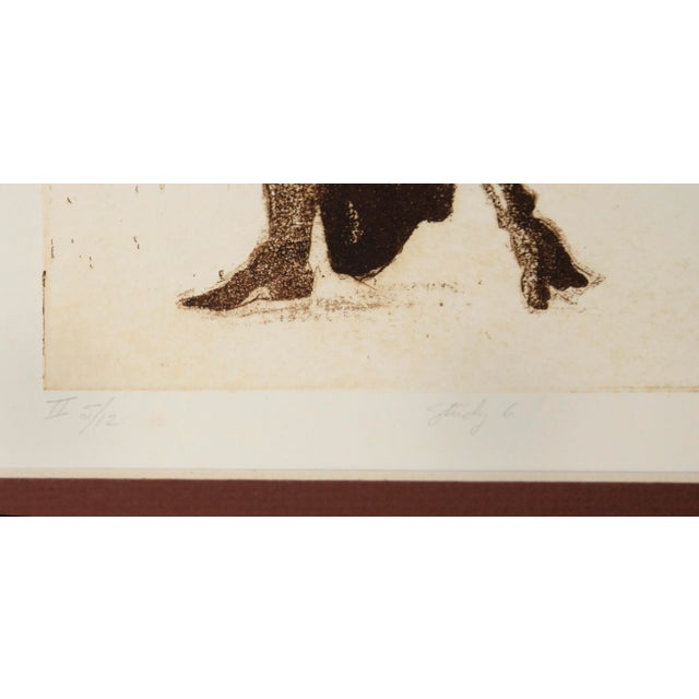 1970s "Study 6" - 1975 Figurative Lithograph on Paper by Jim Smyth For Sale - Image 5 of 6