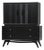1960s Ebonized Black Lacquer Tall Mid Century Dresser For Sale