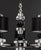 Late 20th Century Postmodern Black, Chrome and Acrylic Chandelier For Sale - Image 5 of 9