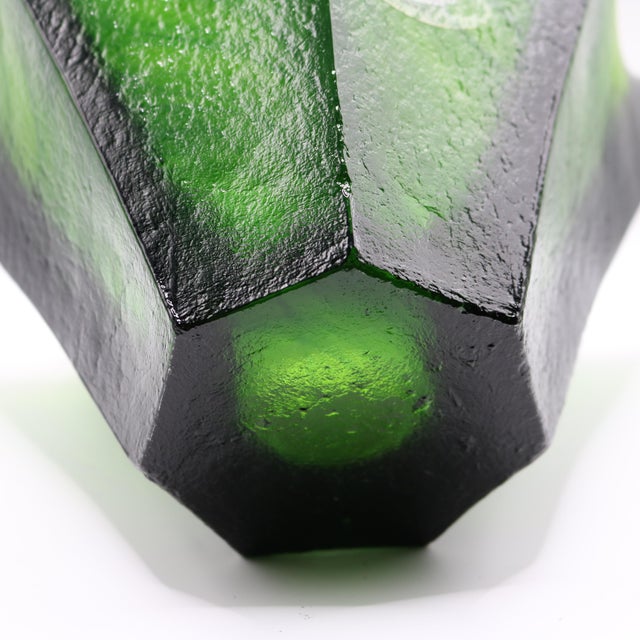 Mid-Century Modern Blenko Emerald Green 7 Point Star Bowl – With Original Label For Sale - Image 14 of 15
