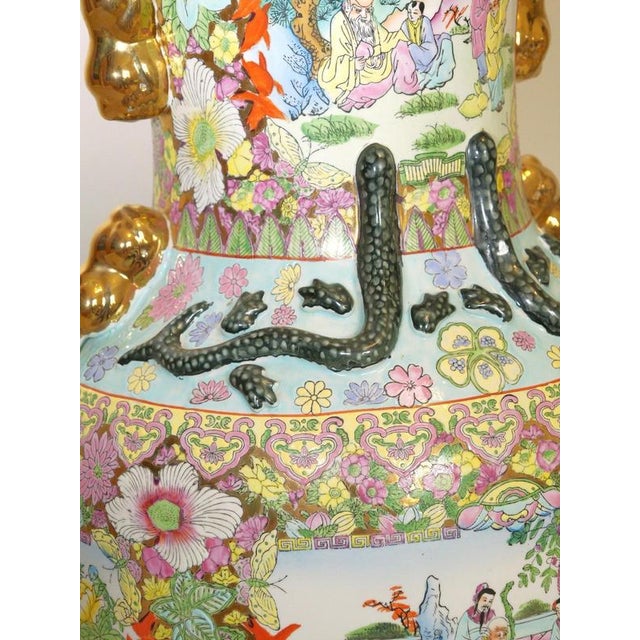 Large 20th Century Vintage Porcelain and Chinese Canton Vases, 1901, Set of 2 For Sale - Image 15 of 18