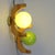 1970s Vintage Wood and Glass Wall Lights, 1970s, Set of 2 For Sale - Image 5 of 6