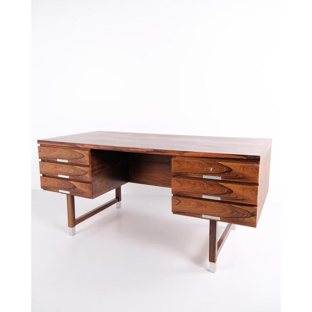 1960s Mid-Century Model EP401 Desk in Rosewood attributed to Eigil Petersens Møbelfabrik, 1960s For Sale - Image 5 of 15