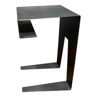 1990's Industrial Modern Forged Steel Sofa , Drink or Side Table For Sale