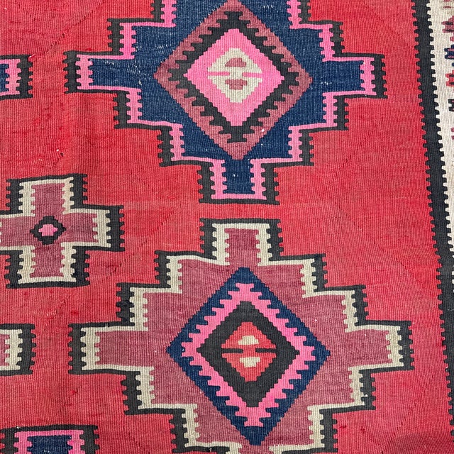 Textile 5ft 8in × 10ft Turkish Kilim Area Rug For Sale - Image 7 of 12