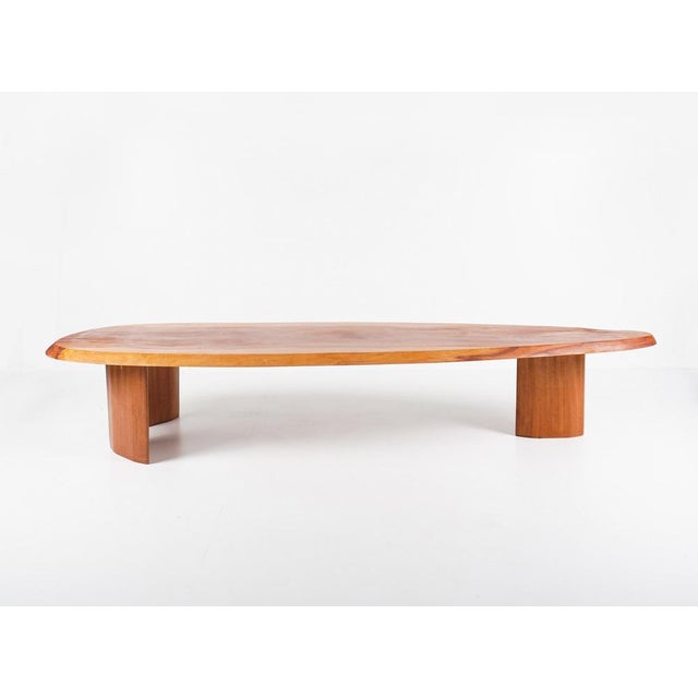 Brown French Wooden Coffee Table, 1960s For Sale - Image 8 of 9