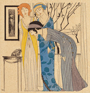 Paul Iribe, Models with Toad, 1908, Stencil Print
