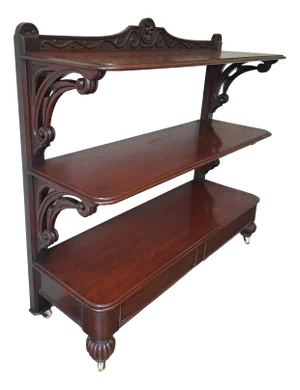 English Mahogany Dumb Waiter, 1870