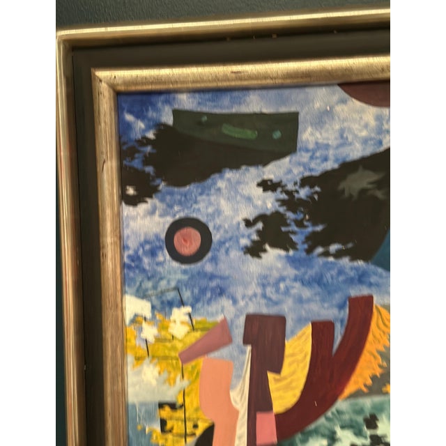 Manfred Bluth, Abstract Composition, 1950s, Acrylic Painting on Canvas, Framed For Sale - Image 8 of 17