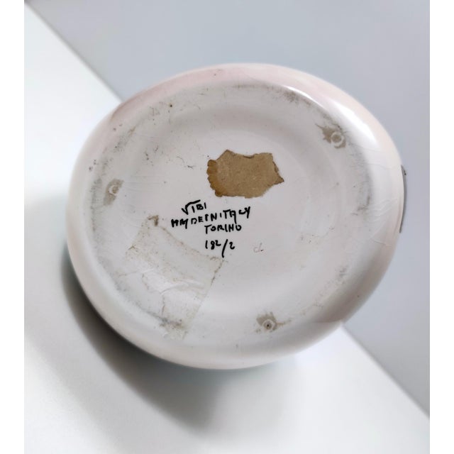Italian Lacquered and Airbrushed Ceramic Vase from Vibi, 1950s For Sale - Image 11 of 12