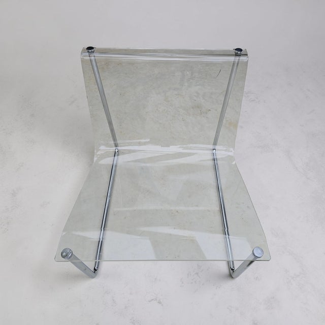 1960s Attributed to Charles Hollis Jones Lucite Sling Chair For Sale - Image 9 of 12