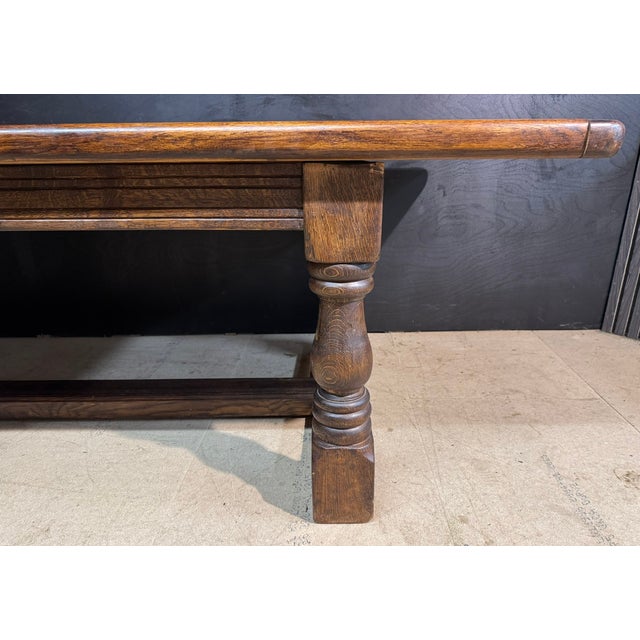 Wood Vintage Farmhouse Dining Table in Oak, 1925 For Sale - Image 7 of 17