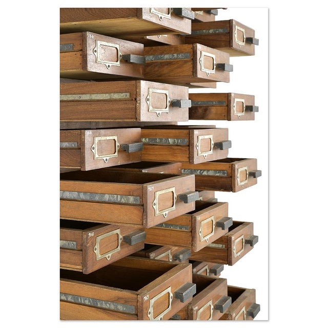 Wood Workshop Cabinet with 60 Drawers For Sale - Image 5 of 10