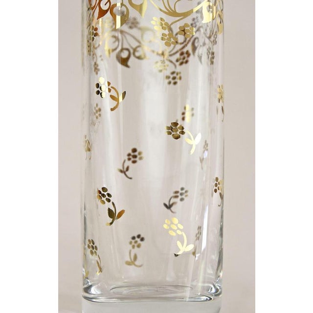 Glass Decanter or Bottle with Gilt Floral Patterns, 1920s For Sale - Image 13 of 15