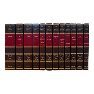 1970s World’s Great Classics Leather Bound Set of 12 Books For Sale