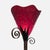 Modern Decorative Red Art Glass Floor Lamp With Metal Stand For Sale - Image 3 of 6
